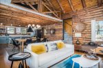 The open living dining and kitchen area is perfect for spending time with your loved ones